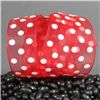 Order  Sheer Puff Dot Ribbon - Red